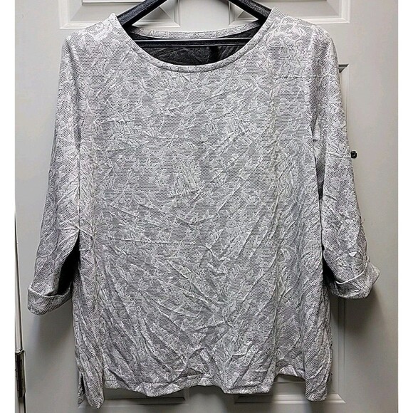 croft & barrow Tops - Croft & Barrow Womens Lacy Flower Top Plus Size 2X Stretch Comfortable Classy